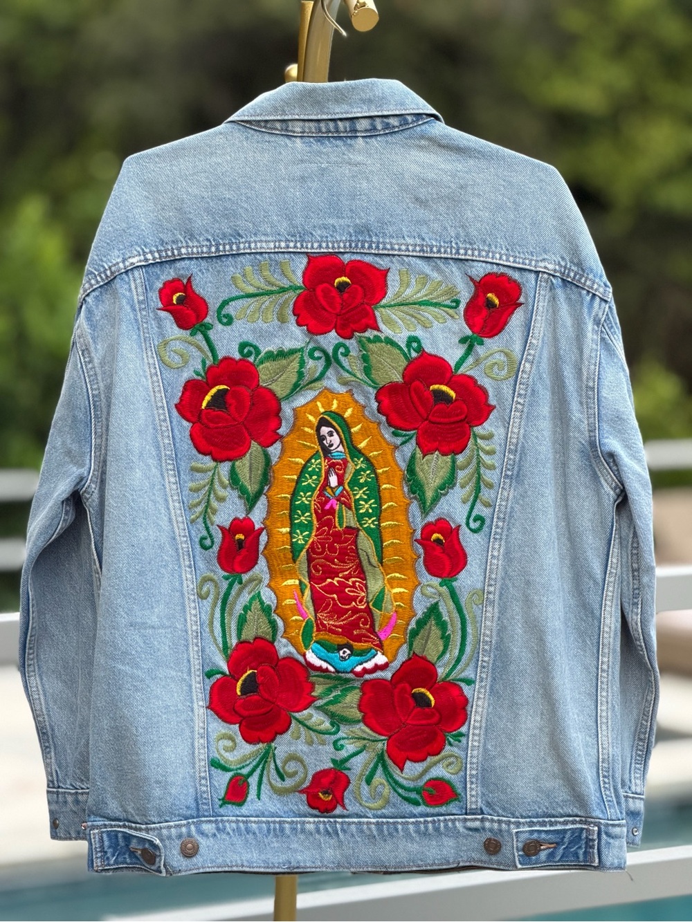 Levi's Light Blue Studded Denim Jacket Oversized